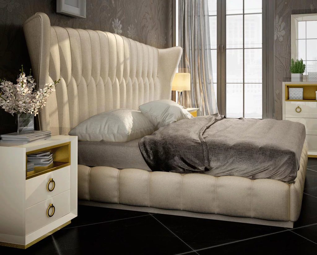 Eco Leather Tufted King Bedroom Set 3Pcs C56008