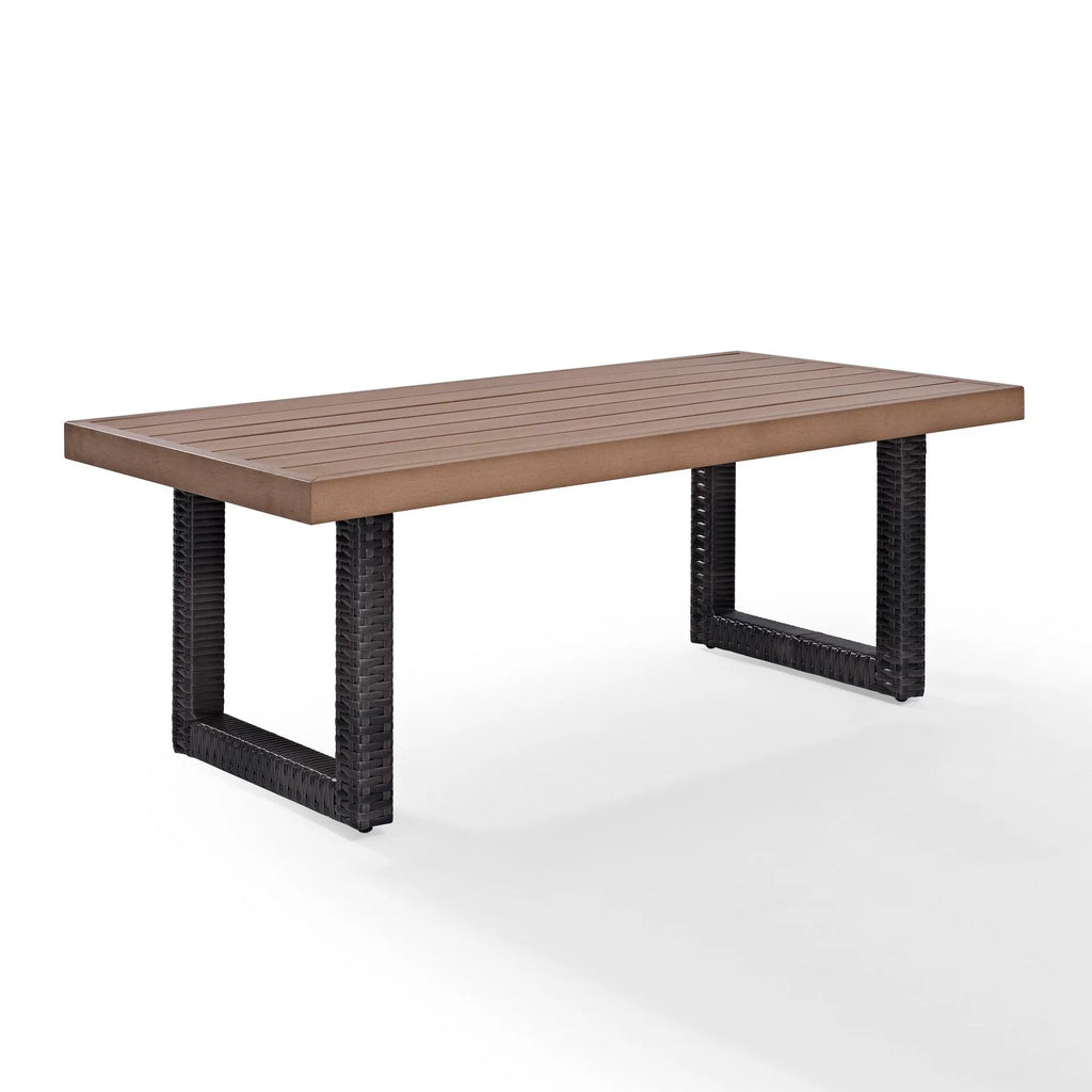 Brown Pedestal Patio Coffee Table V333