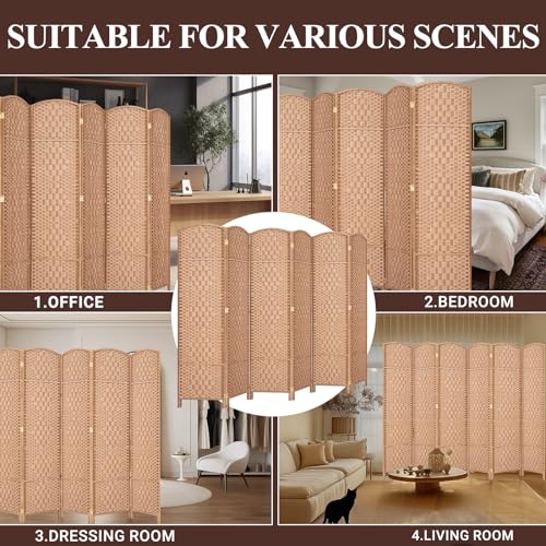 6 Panel 6ft Folding Privacy Screen L3936