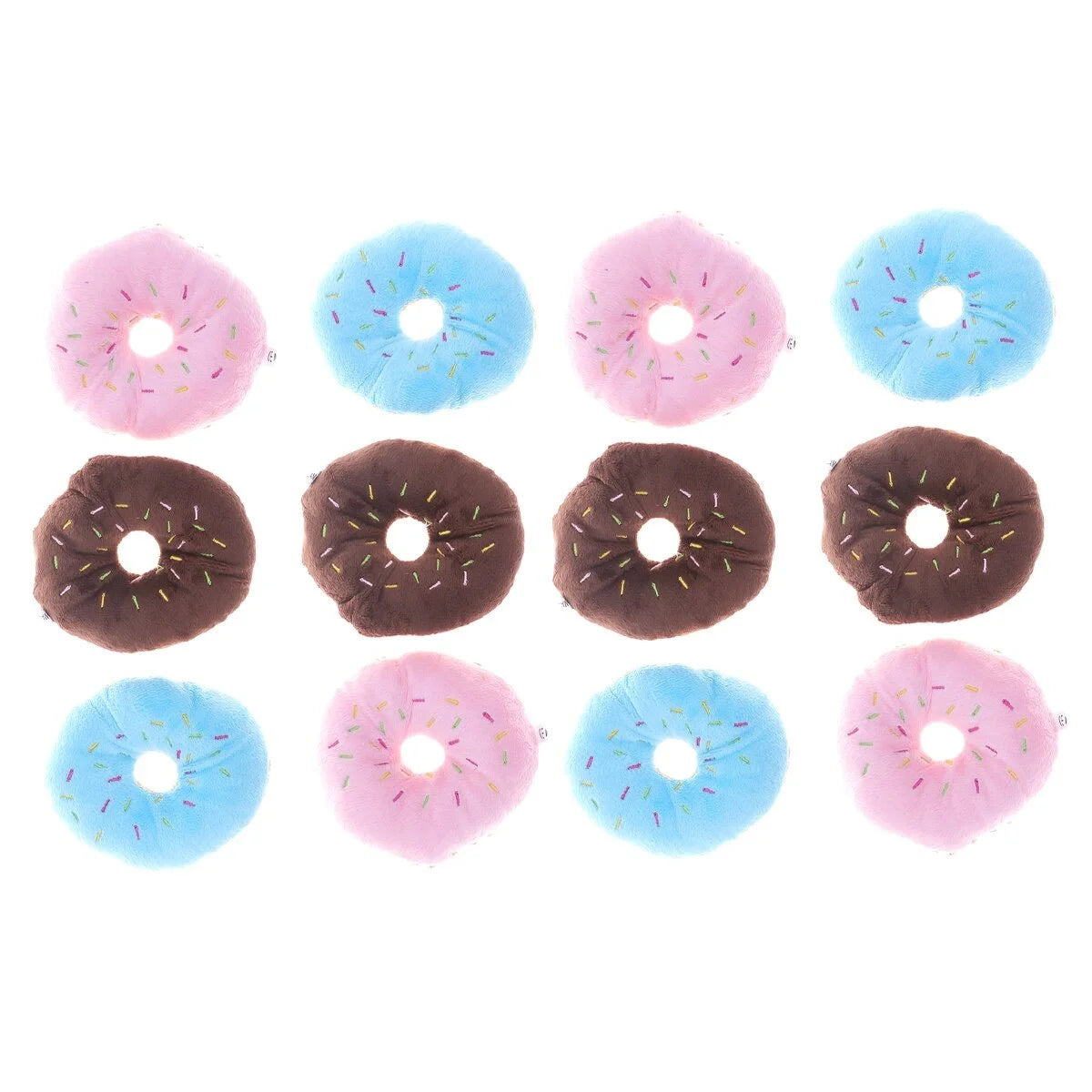 Squeaky Plush Donut Dog Toy V158886