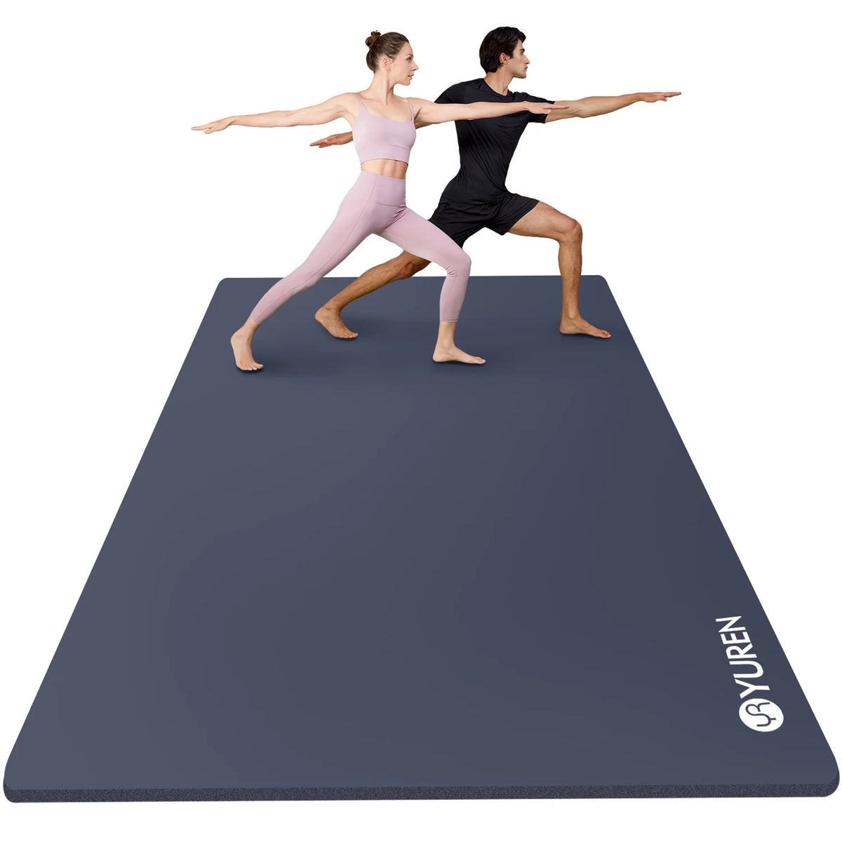Large Exercise Mat 6' x 4' 10mm Thick NBR Black C2684