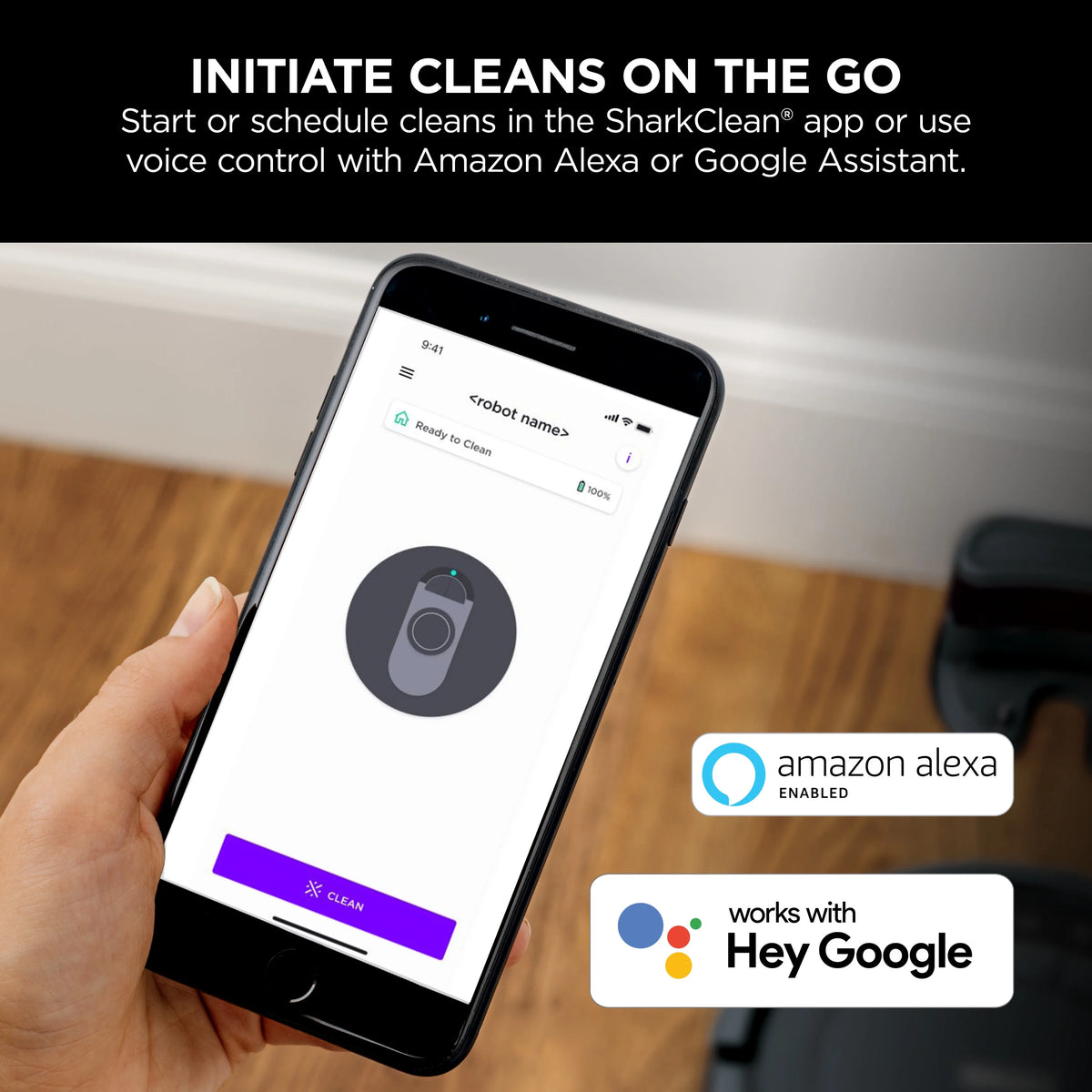 Black Wi-Fi Connected Robot Vacuum Y4953