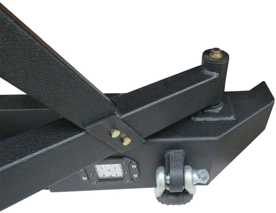 Front and Rear Bumper with Textured Black LED Lights Winch Plate Tire Carrier I89923