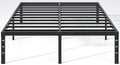 Full Size 18 Inch Black Metal Bed Frame with Storage B5482