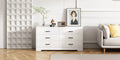 White 6 Drawer Wood Dresser Y5035
