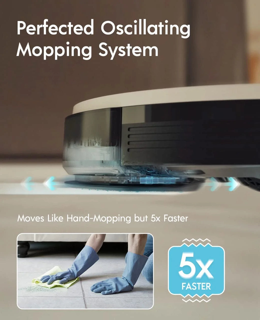 Robot Vacuum and Mop Combo with 3000Pa Suction and 240min Runtime V63660