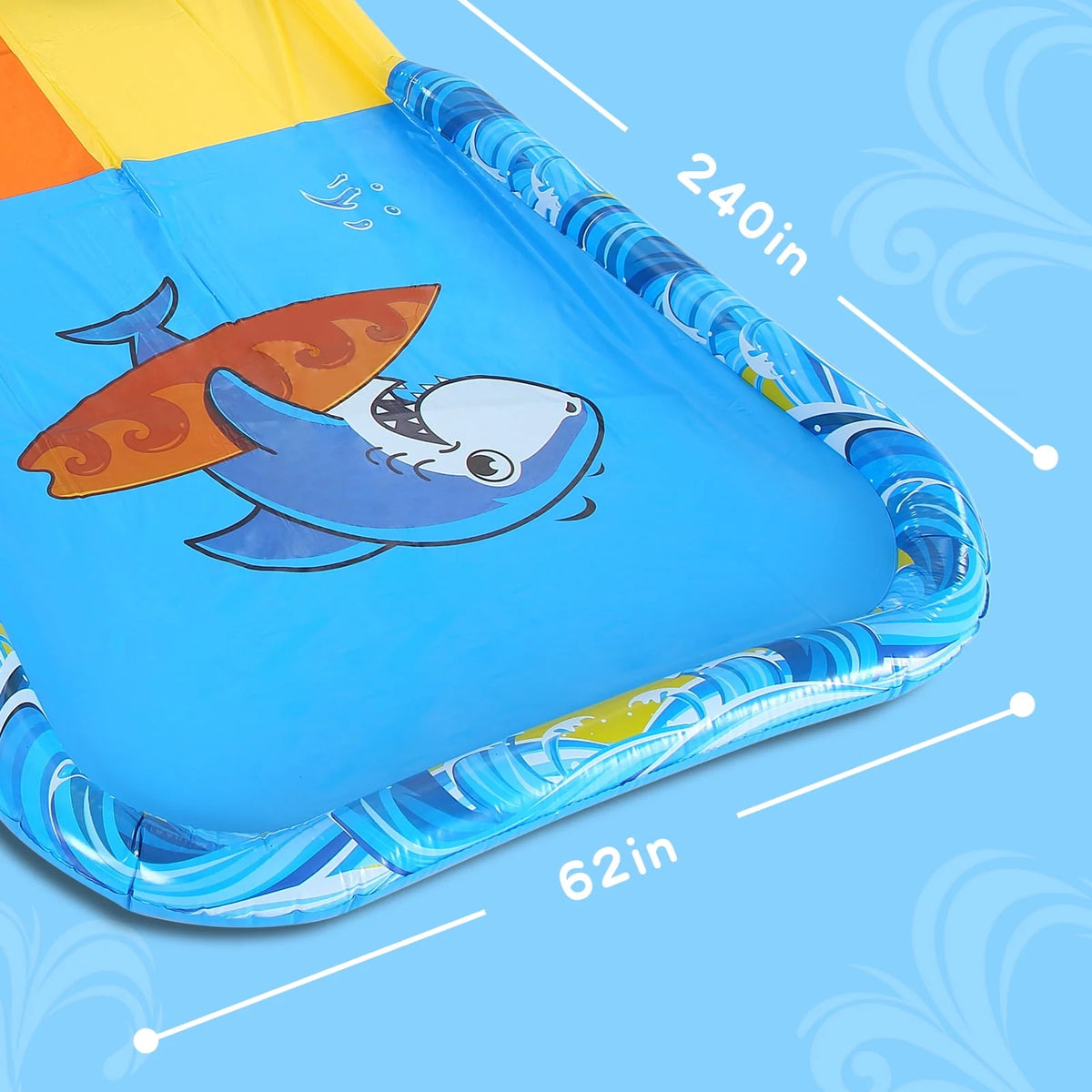 20ft Inflatable Water Slide with 2 Bodyboards and Sprinkler B244176