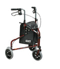 Red 3 Wheel Aluminum Rollator Z550