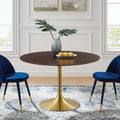 Round Wood Grain Dining Table U702981