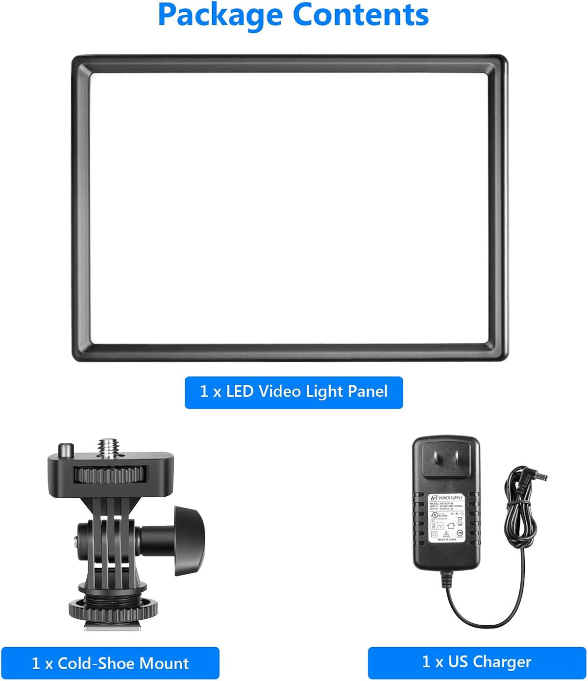 Ultra-Thin LED Soft Light Panel with LCD Display, Dimmable Bi-Color 3200-5600K CRI95+ On Camera Video Light I23405
