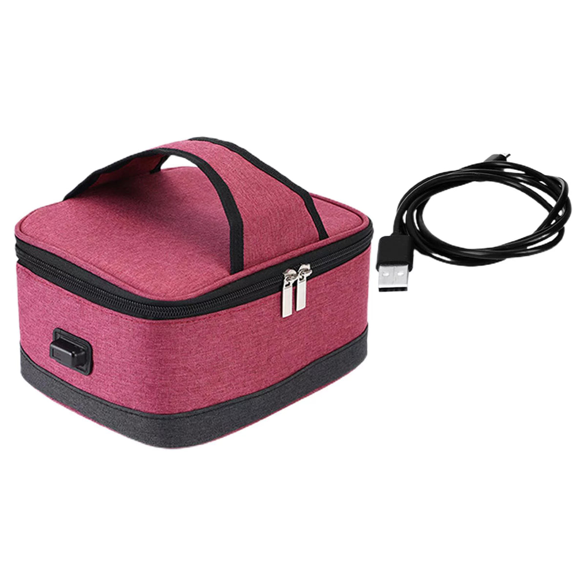 Red Electric Heated Lunch Box Insulation Bag J96672