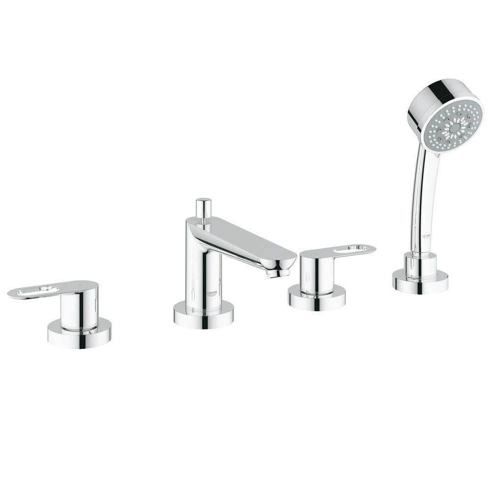 4-Hole Roman Tub Filler with Hand Shower L6263