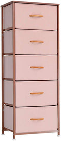 Vertical 5 Fabric Drawer Dresser Storage Tower Q6013