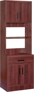 Tall Wooden Kitchen Pantry In Mahogany G454