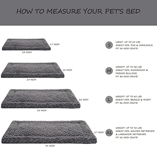 Gray 41 x 27 Inch Washable Dog Bed Mat Z873