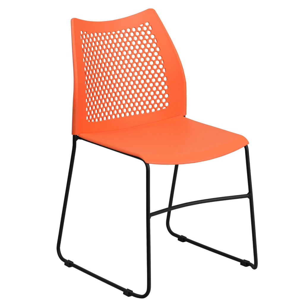 Burgundy Stack Chair with Air-Vent Back X957681