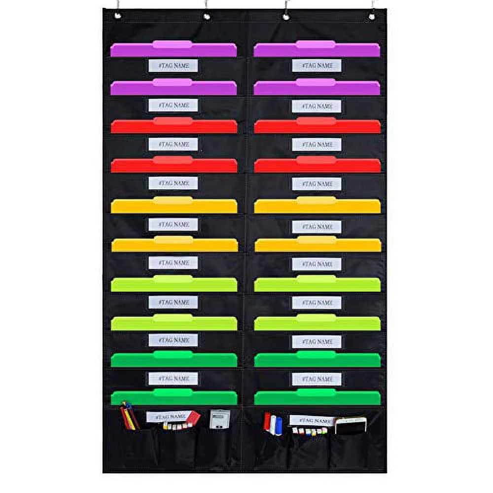 Hanging File Organizer 20 Pocket 6 Tool Pocket Wall Organizer B71760