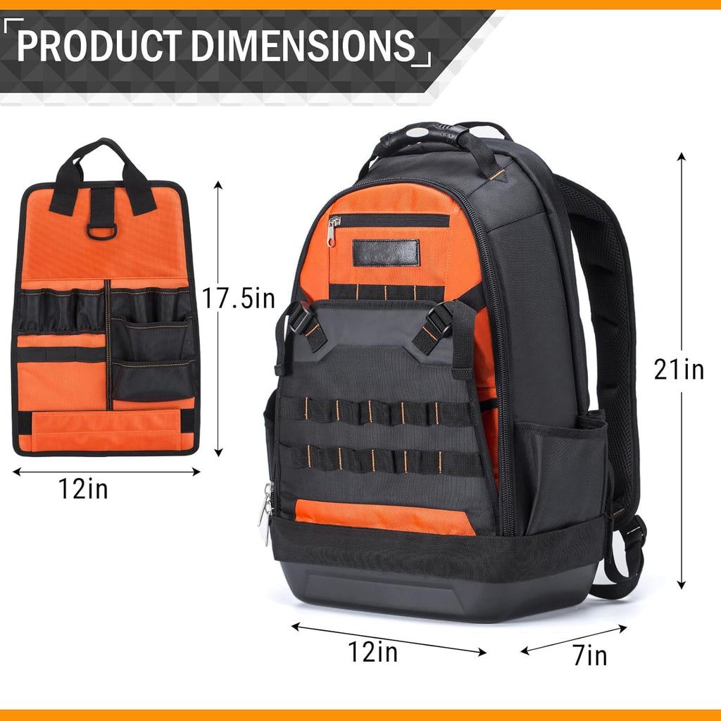 Heavy Duty Tool Backpack with Waterproof Base S174