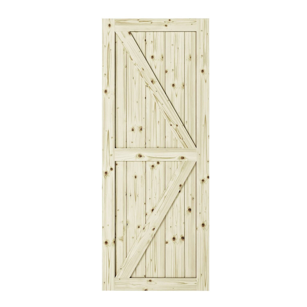 Unfinished Pine Barn Door Slab 33 in. C388