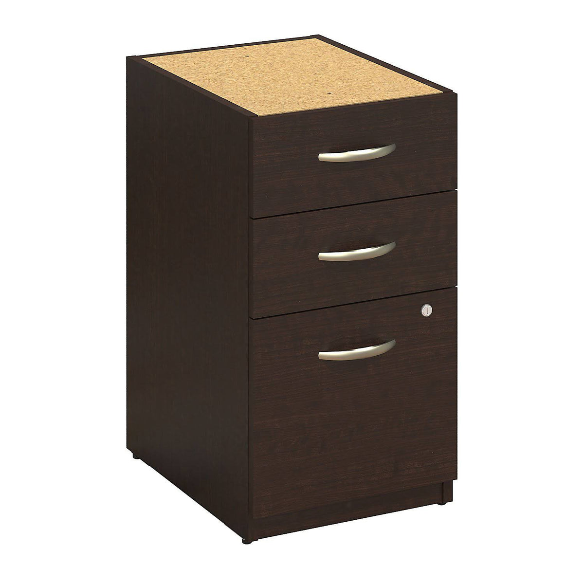 3 Drawer Pedestal in Mocha Cherry Q724365