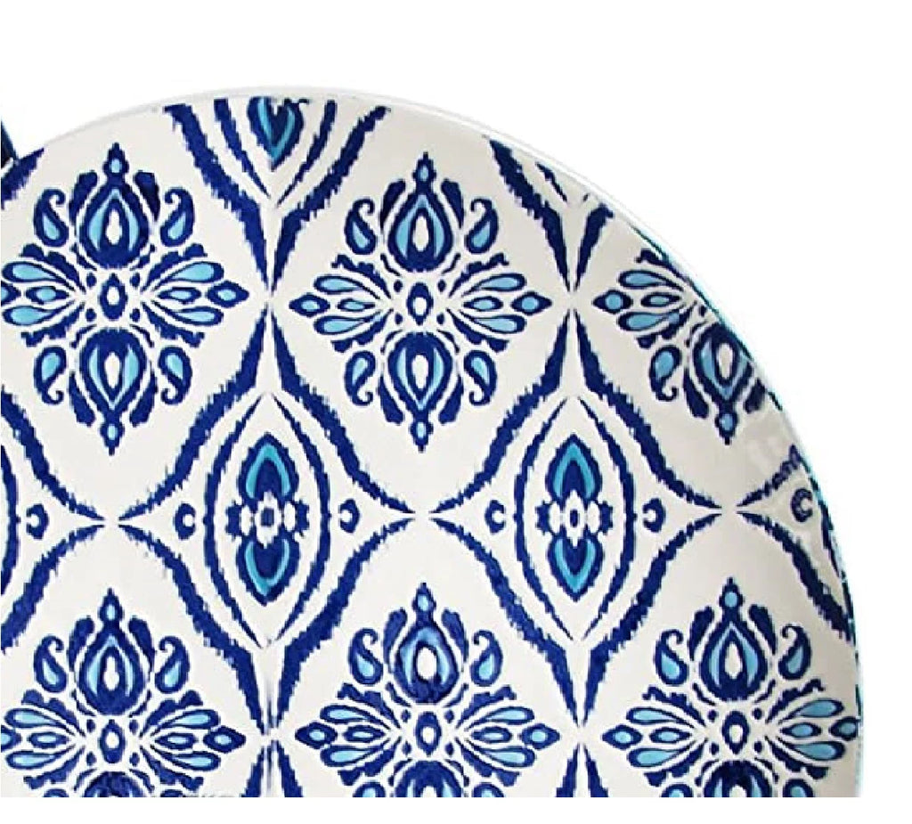 Blue and White 16-Piece Stoneware Dinnerware Set K79909