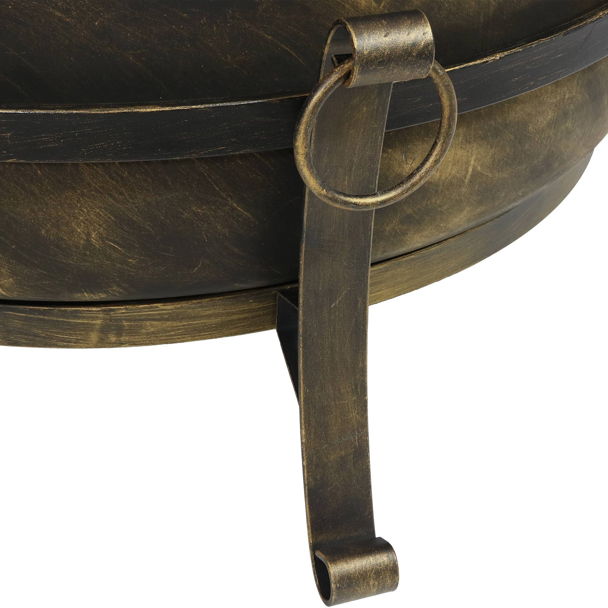 Steel Cauldron Fire Pit with Spark Screen, 34-Inch G1088