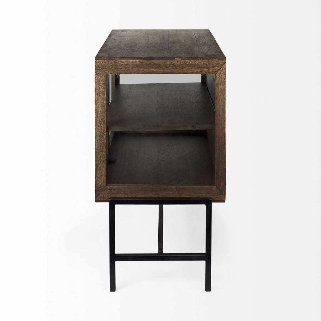 Rustic Two Door Shadowbox Cabinet P4347