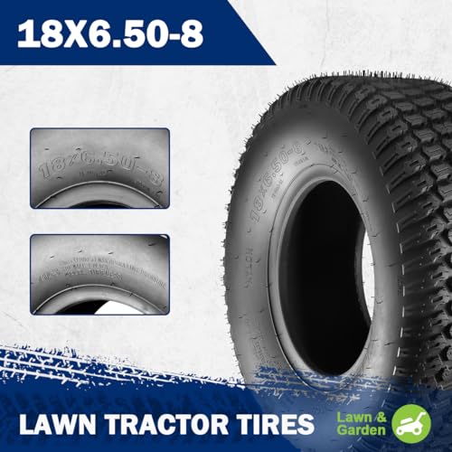 2 Pcs 20x8-10 Turf Saver Tire, 20x8.00x10 Lawn & Garden Tire Y78590