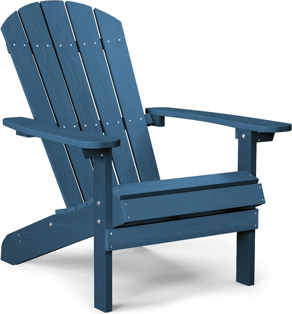 Black Plastic Weather Resistant Adirondack Chair C2769