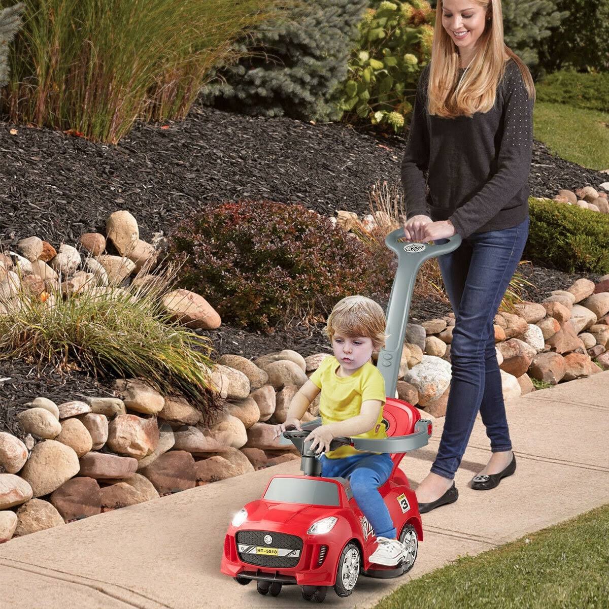 Red 3 in 1 Kids Ride on Push Car Stroller Wagon C708