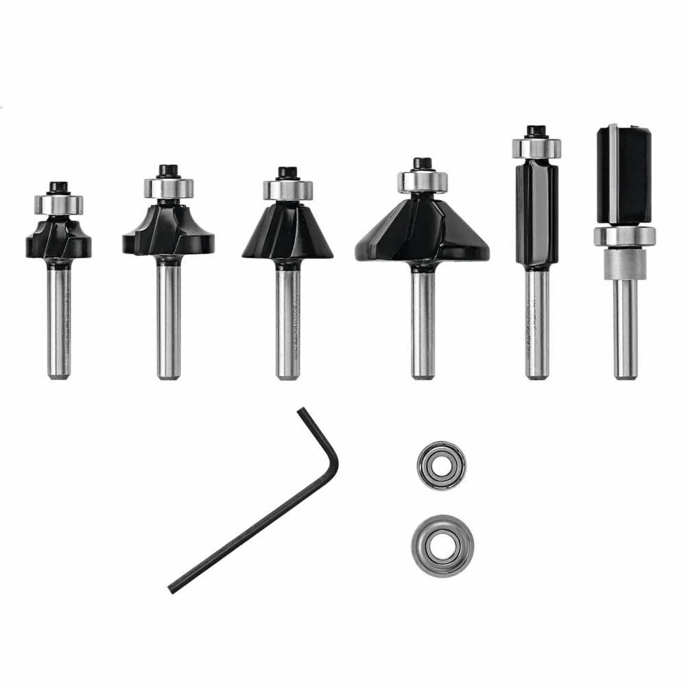 6 pc. Carbide-Tipped Router Bit Set J4940