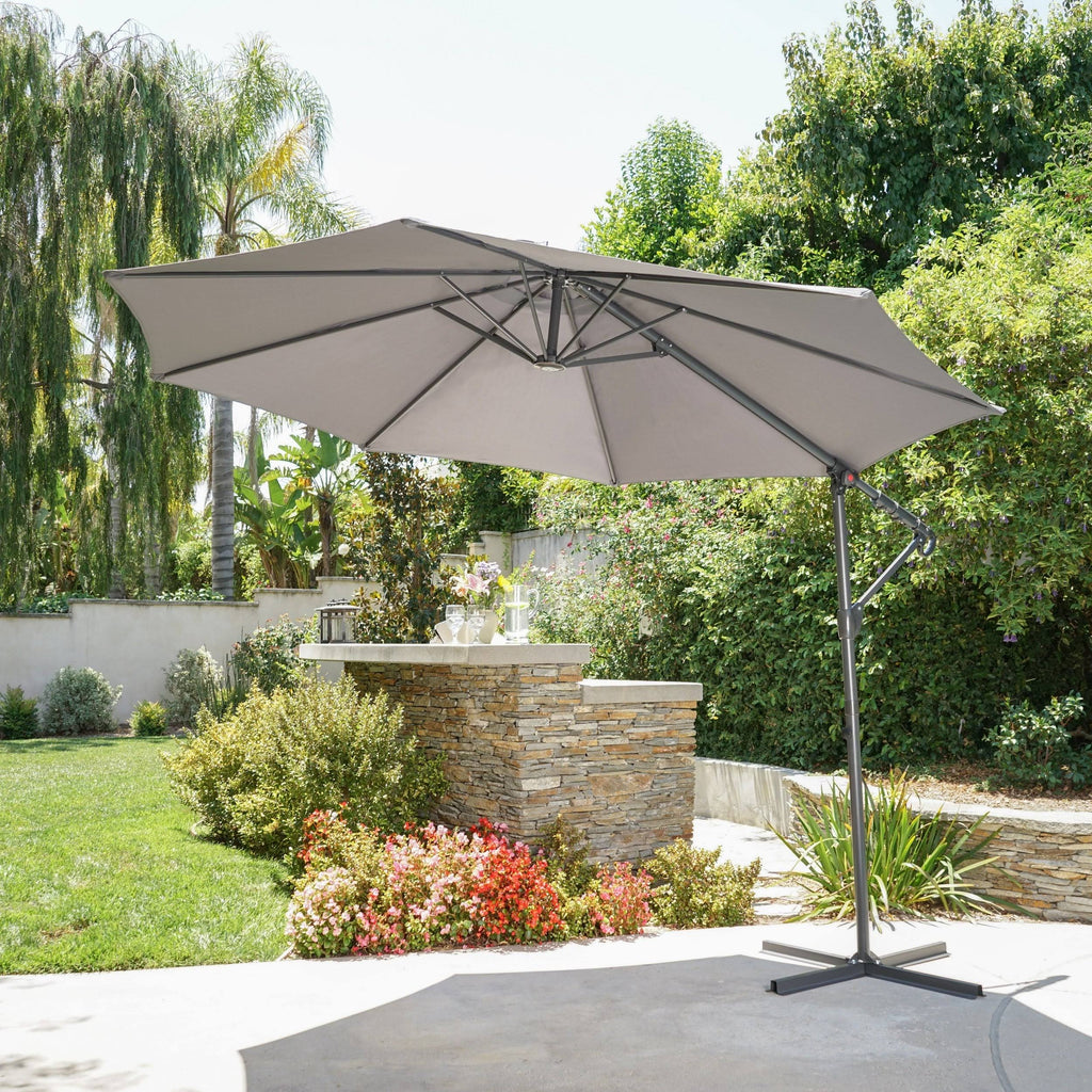 9.5-Foot Steel Canopy Umbrella with Base B5368
