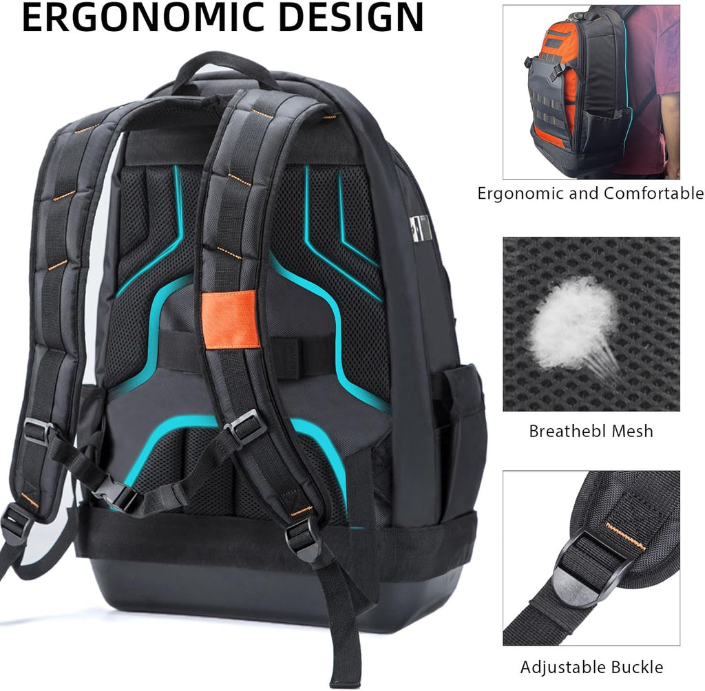 Heavy Duty Tool Backpack with Waterproof Base S174