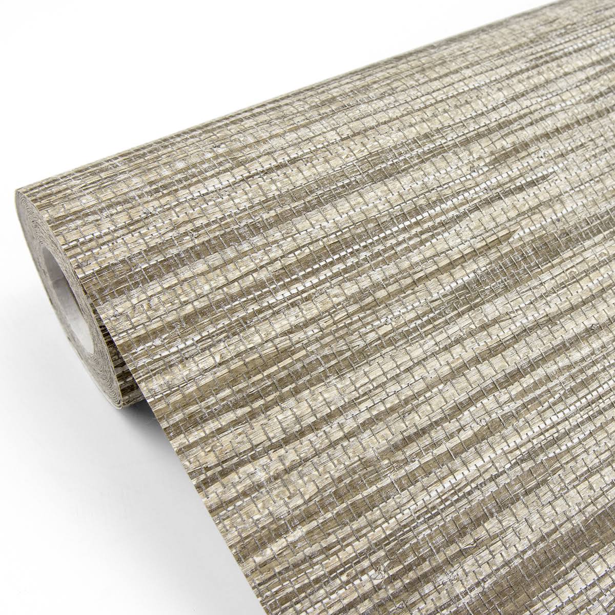 Brown Grasscloth Wallpaper S470116