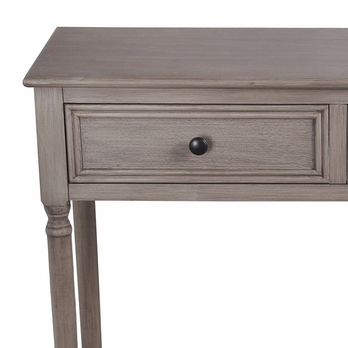 Brown Wooden Console Table with 2 Drawers and Open Shelf F158644