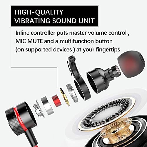 Gaming Earphones with Dual Audio Drivers, In-Line Mic and 3.5mm P44441