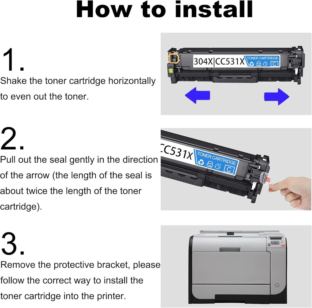 2 Pack Cyan Toner Cartridge for HP CP2025 CM2320 Printer M32169