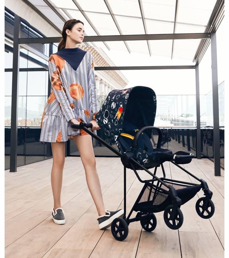 Black Space Rocket Stroller W9359