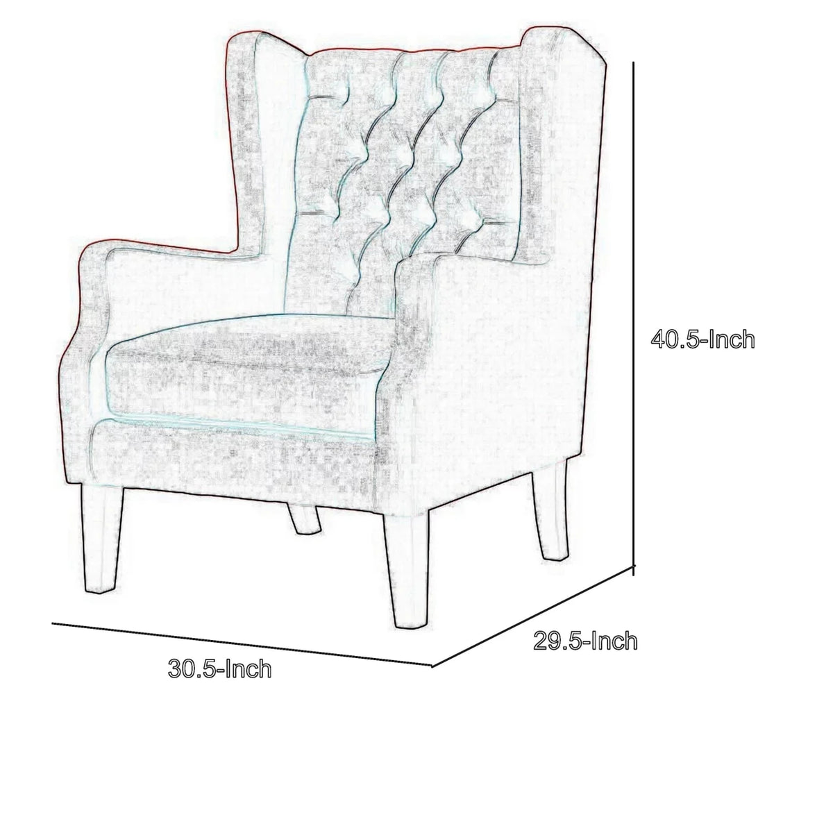 Red Fabric Accent Chair K91987