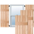 18 in. x 25 in. Real Wood Board and Batten Shutters Pair Unfinished G728