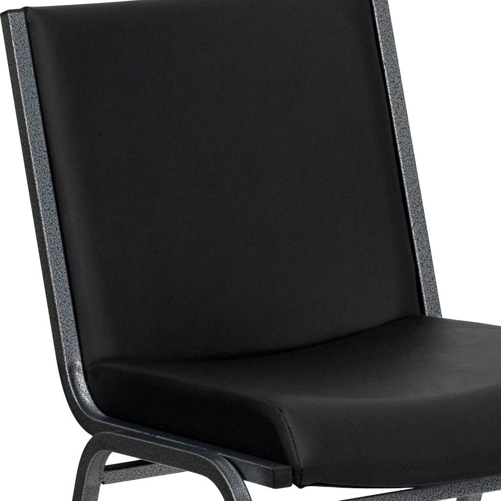 Black Patterned Fabric Stack Chair F128893