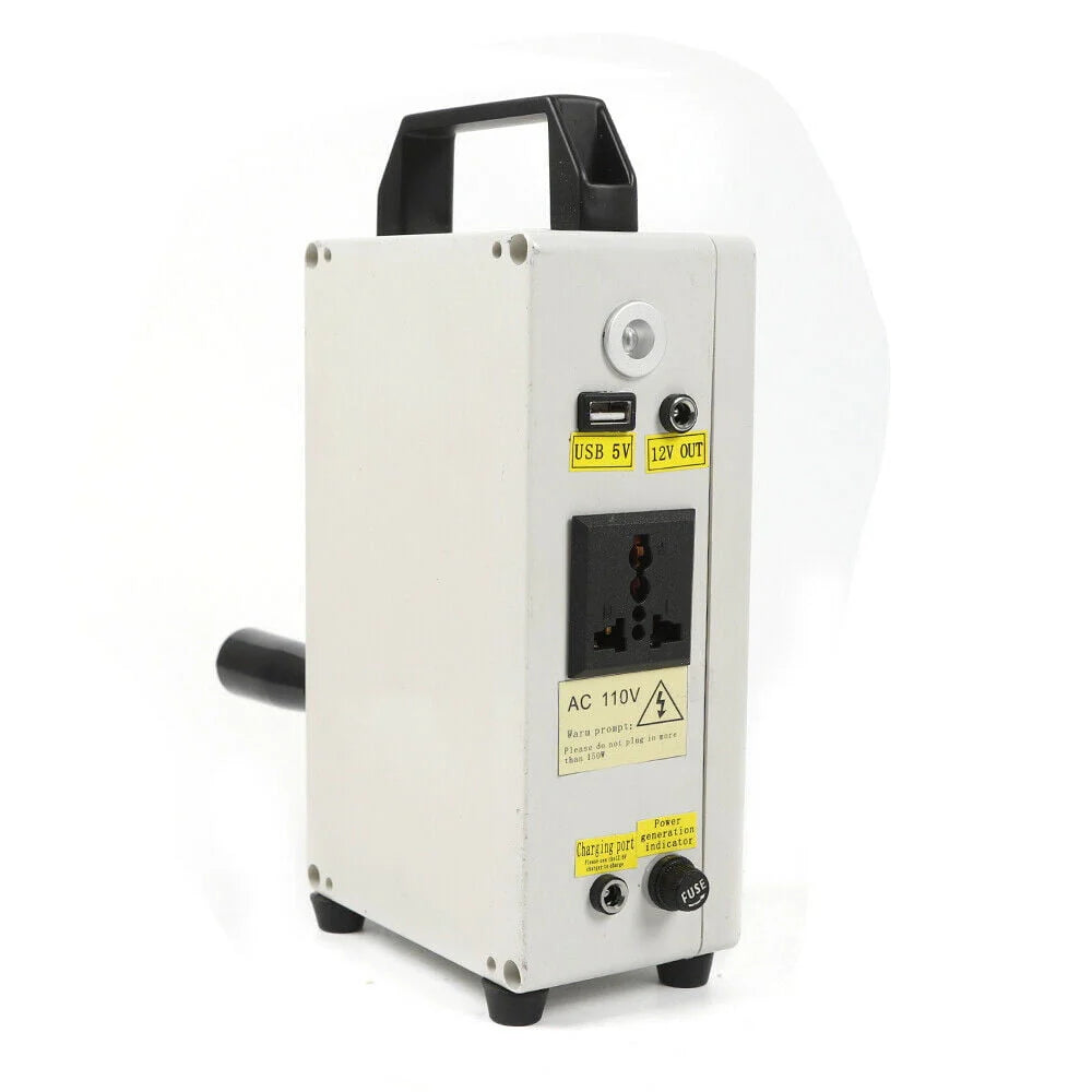 Portable Hand Crank Generator Emergency Power Supply USB Charger O89056