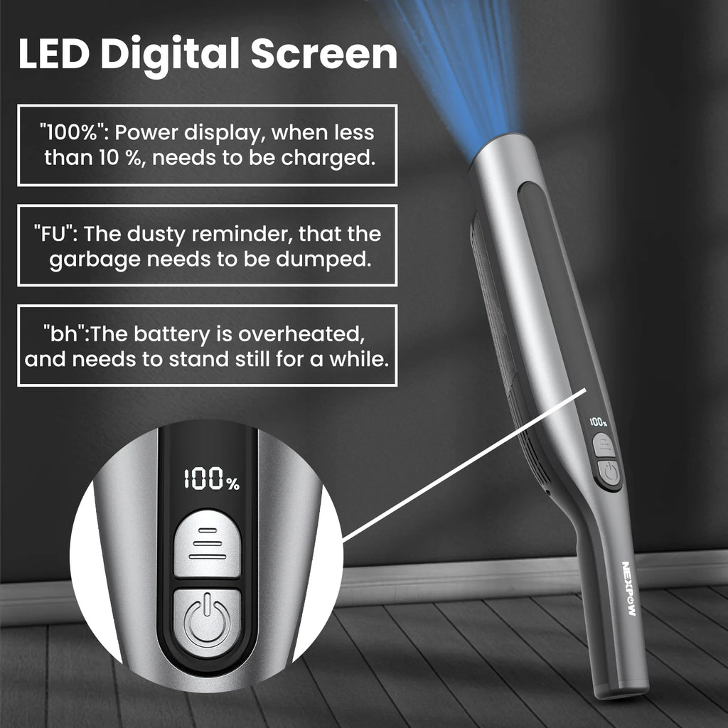 Handheld Vacuum Cleaner Cordless 18000PA 7500mAh Rechargeable Car Vacuum with 2 Suction Modes D16262