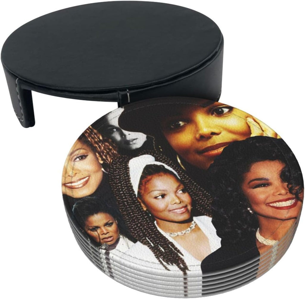 6 Pcs Coasters with Holder B8298
