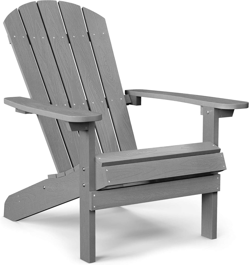 Black Plastic Weather Resistant Adirondack Chair C2769