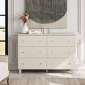 Beige 6 Drawer Wood Dresser K30660