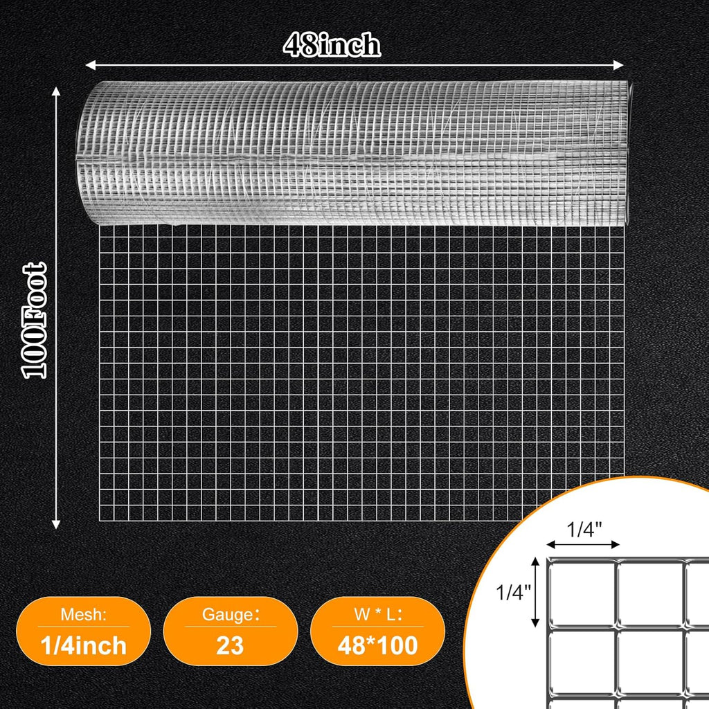 1/2 inch 48 in x100 ft 19 Gauge Welded Wire Fencing T396875