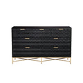 Black Mahogany Wood 7 Drawer Dresser Z29336