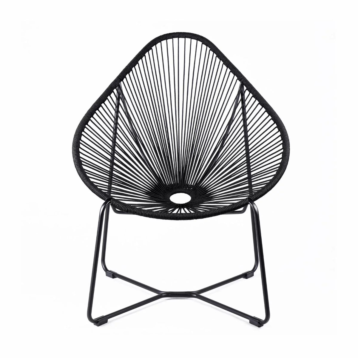Green Black Fabric Lounge Chair G6516