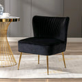 Black Tufted Velvet Accent Chair W1055